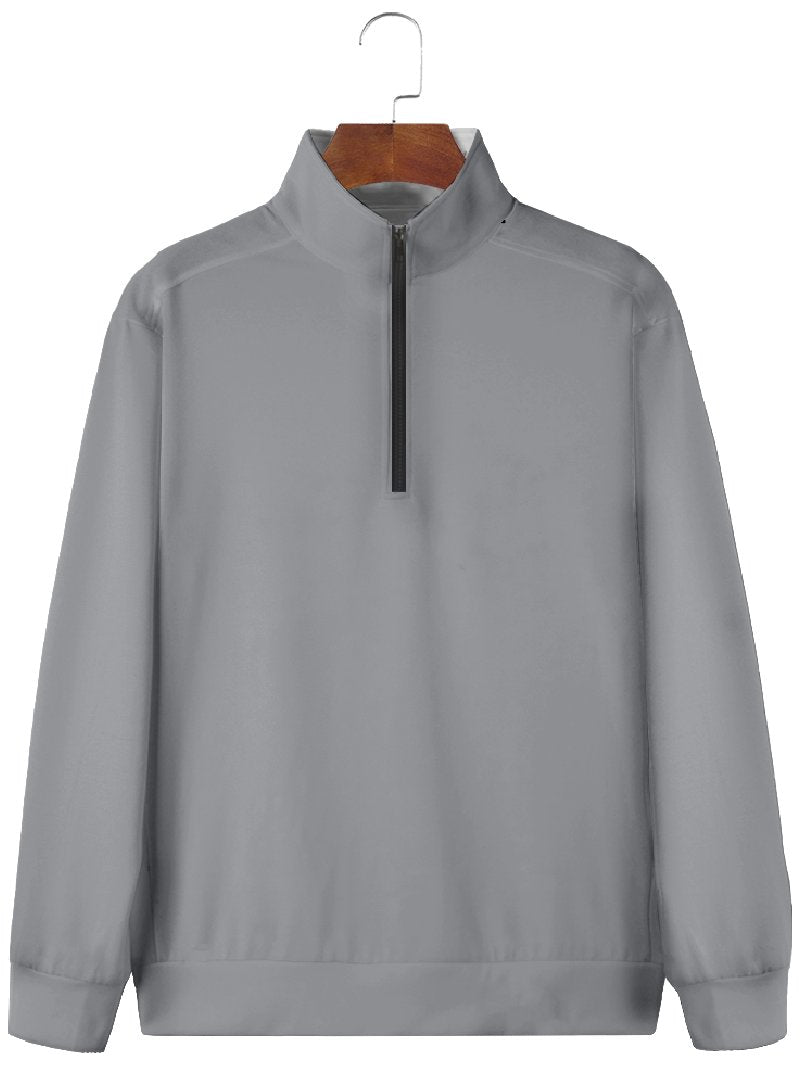 Men's fashion casual zipper padded polo shirt